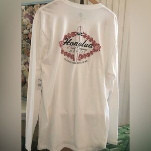 Honolua Surf Company White long sleeve, T-shirt, size medium